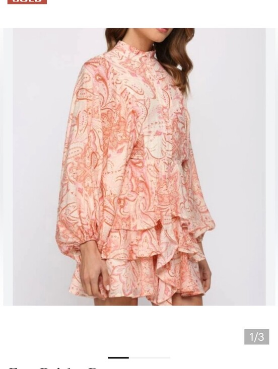 Fate Dresses & Skirts - Pre-owned Fate Coral Paisley Ruffle Mini Dress